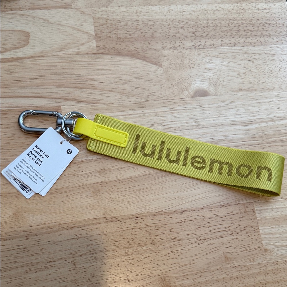 Lululemon Athletica Yellow Keychain
